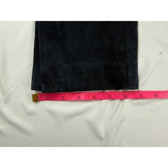 Vince Stretch Lamb Suede Split Hem Crop Pant in Navy Size M $1250 - Picture 11 of 11